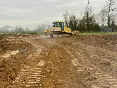 Travaux d'aménagement en cours